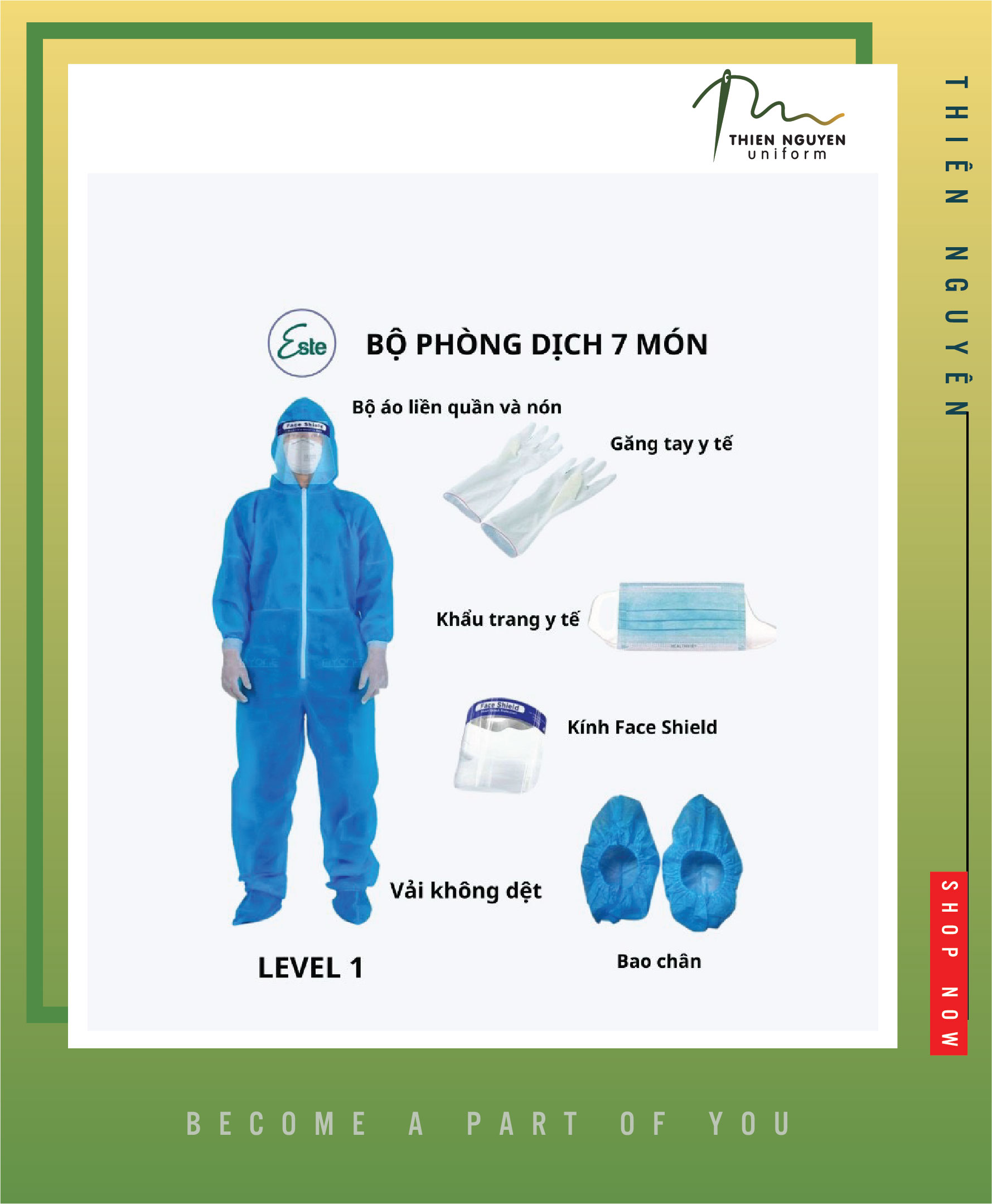 COMBO ĐỒ PHÒNG DỊCH LEVEL 1