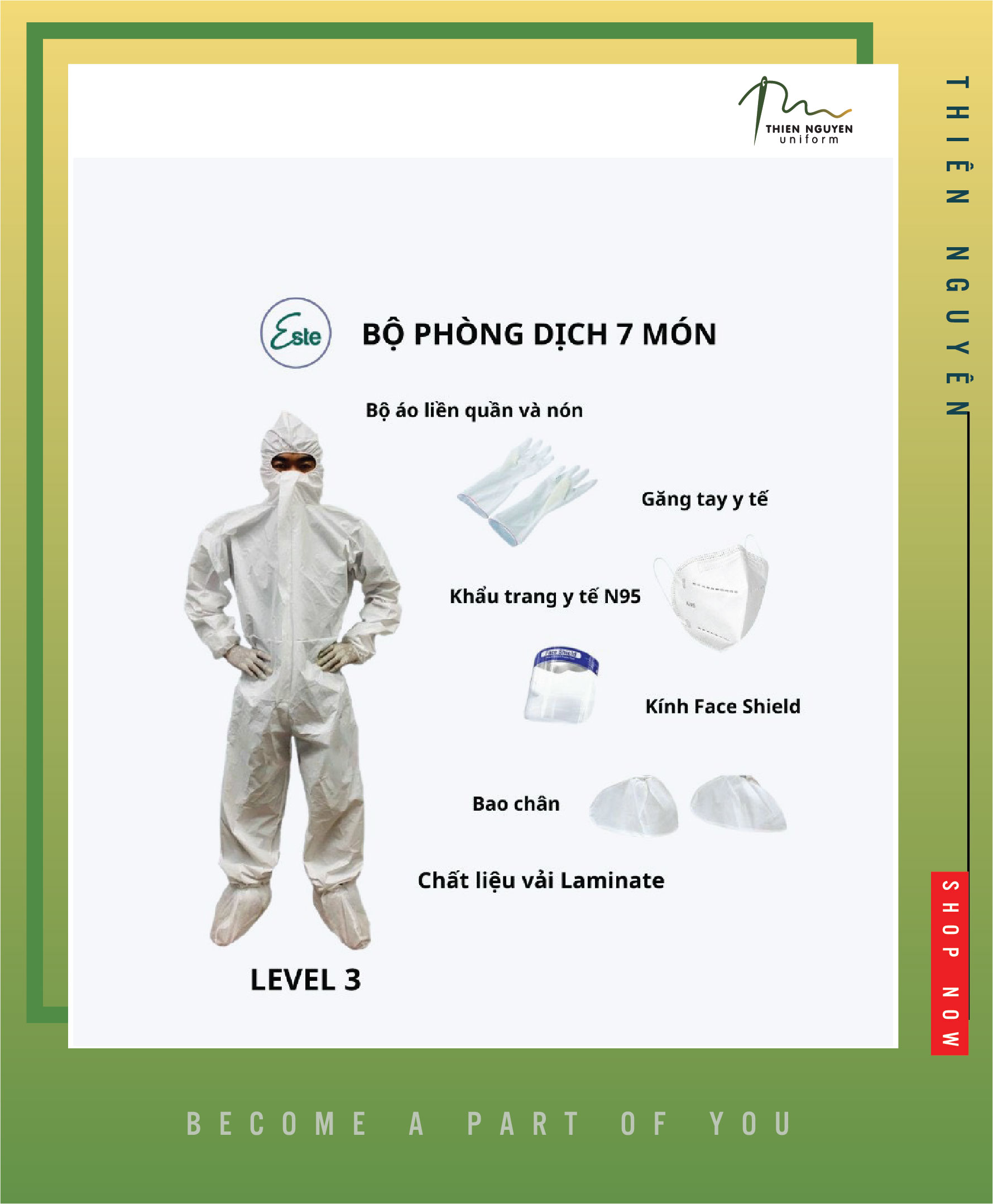 COMBO ĐỒ PHÒNG DỊCH LEVEL 3