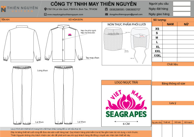 QUẦN ÁO BẢO HỘ NGÀNH THỰC PHẨM - 038