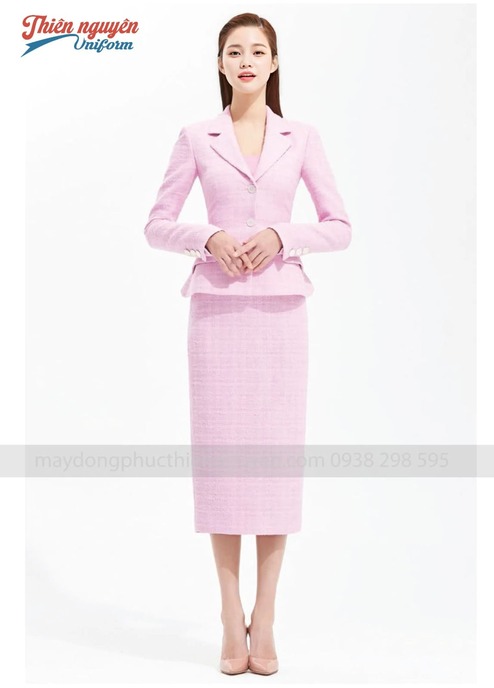 Đồng phục lễ tân nhân viên nhà hàng màu hồng - 49