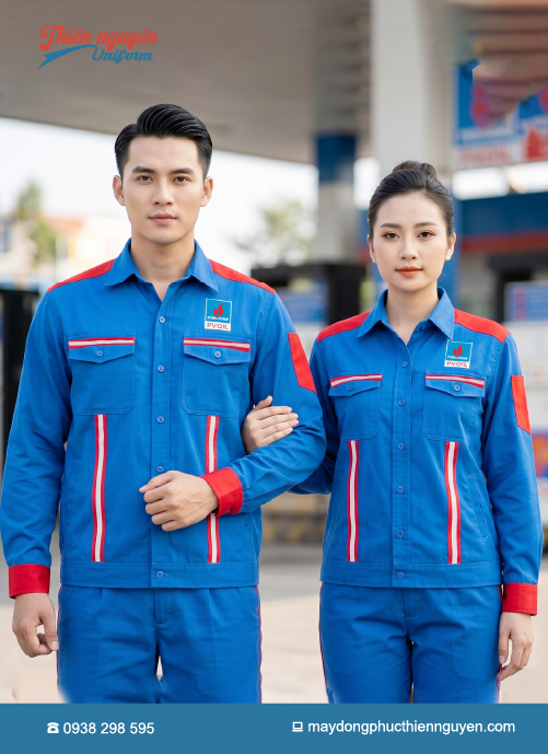 Mẫu đồng phục nhân viên cây xăng PV oil - TN116