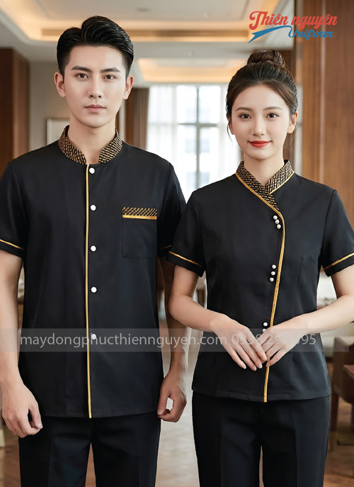 Đồng phục nhân viên nhà hàng Thái màu đen- 002