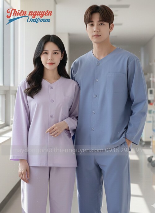 Đồng phục quần áo bệnh nhân cổ tim - 48