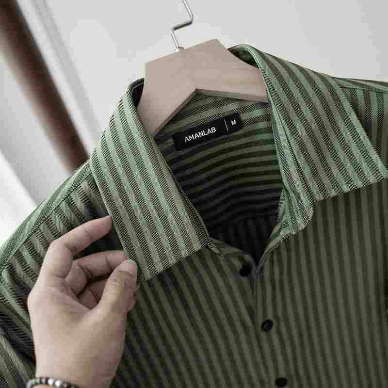 Sơ Mi Sọc Họa Tiết VYN AMANLAB