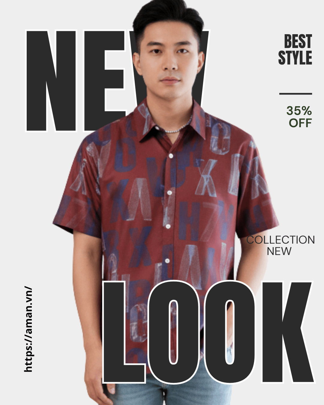 Sơ Mi In Chữ NOVA AMANLAB