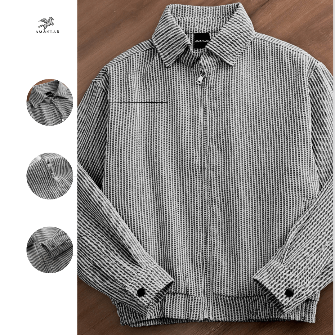 Áo khoác sọc jean denim Zestline Jacket AMANLAB