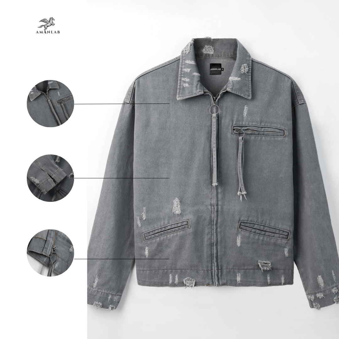Khoác Jeans Denim AMANLAB
