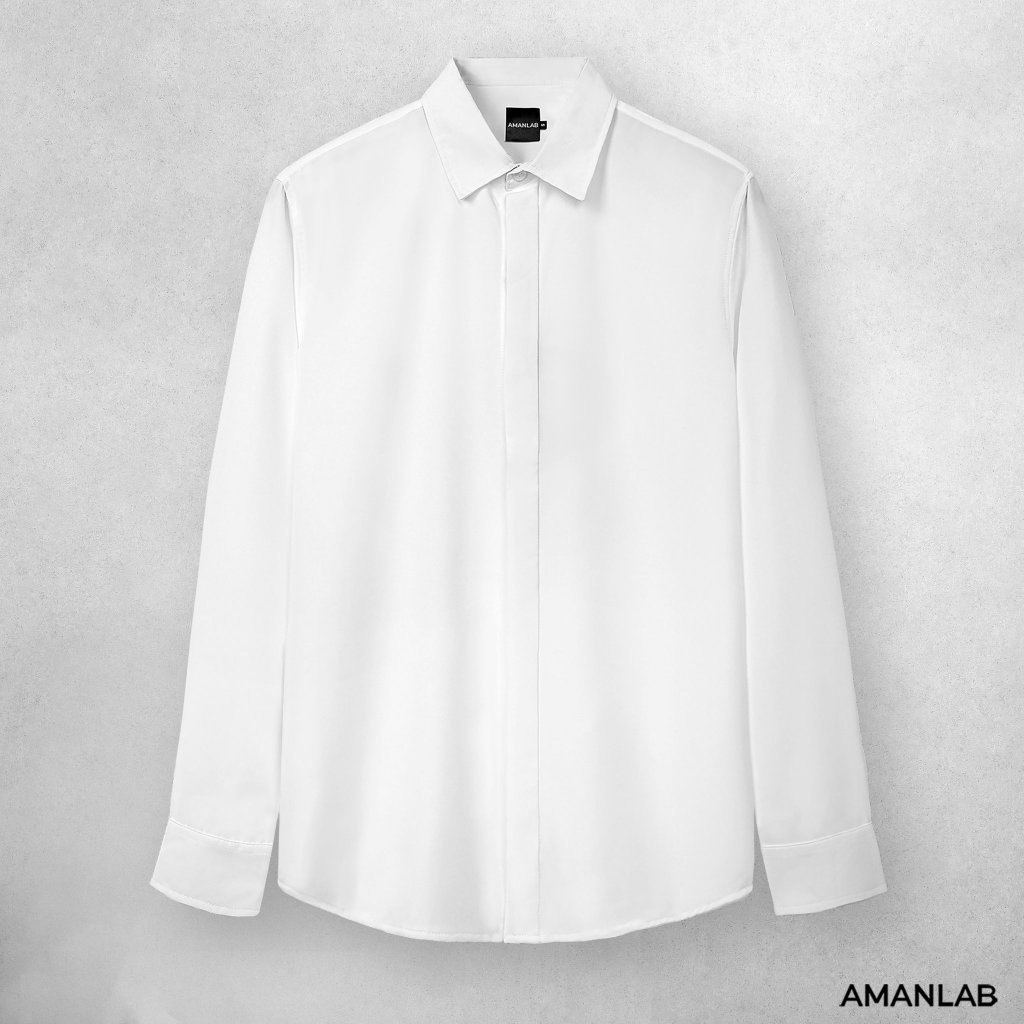 Sơ Mi Lụa Khuy Ẩn AMANLAB
