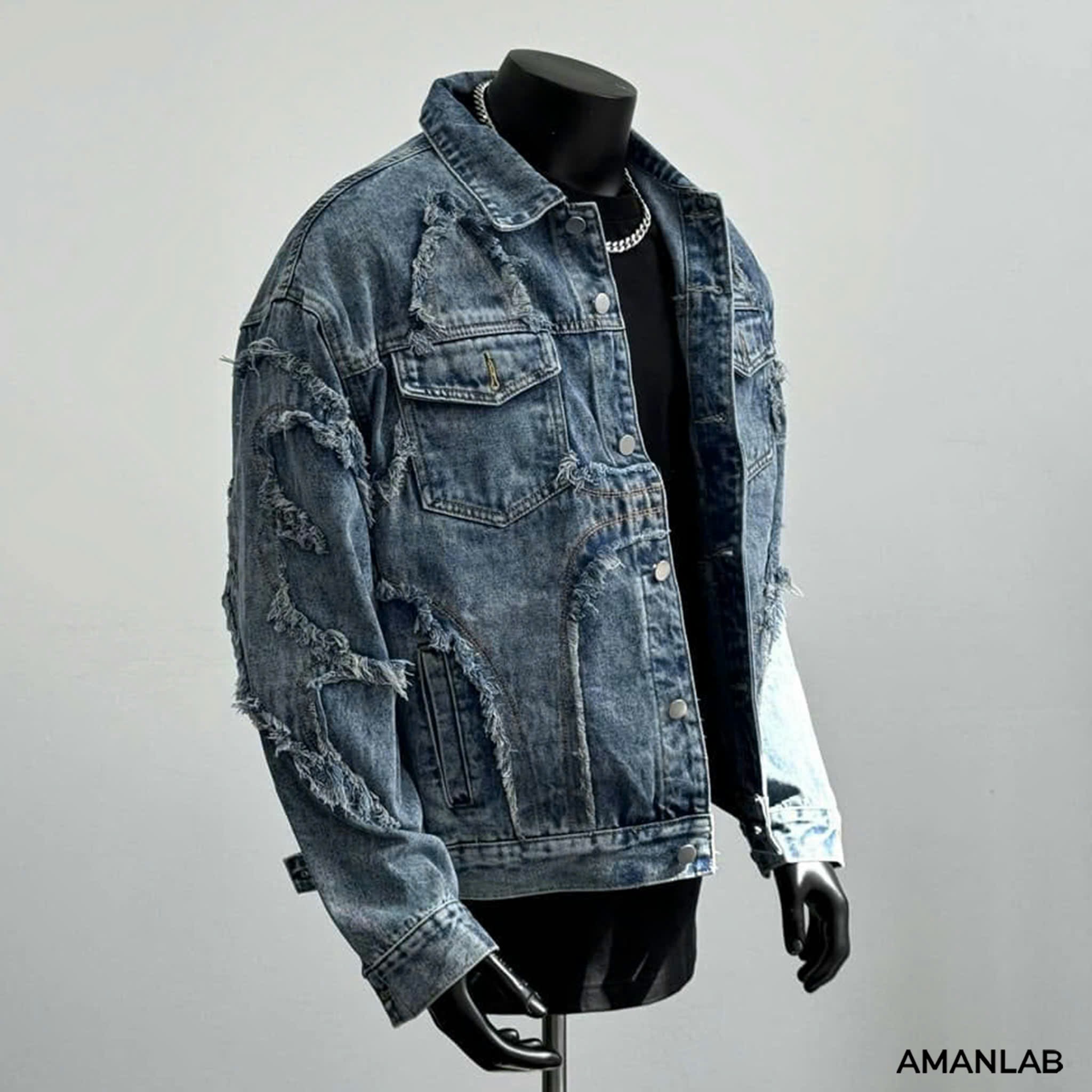Áo Jeans Wash Demin AMANLAB