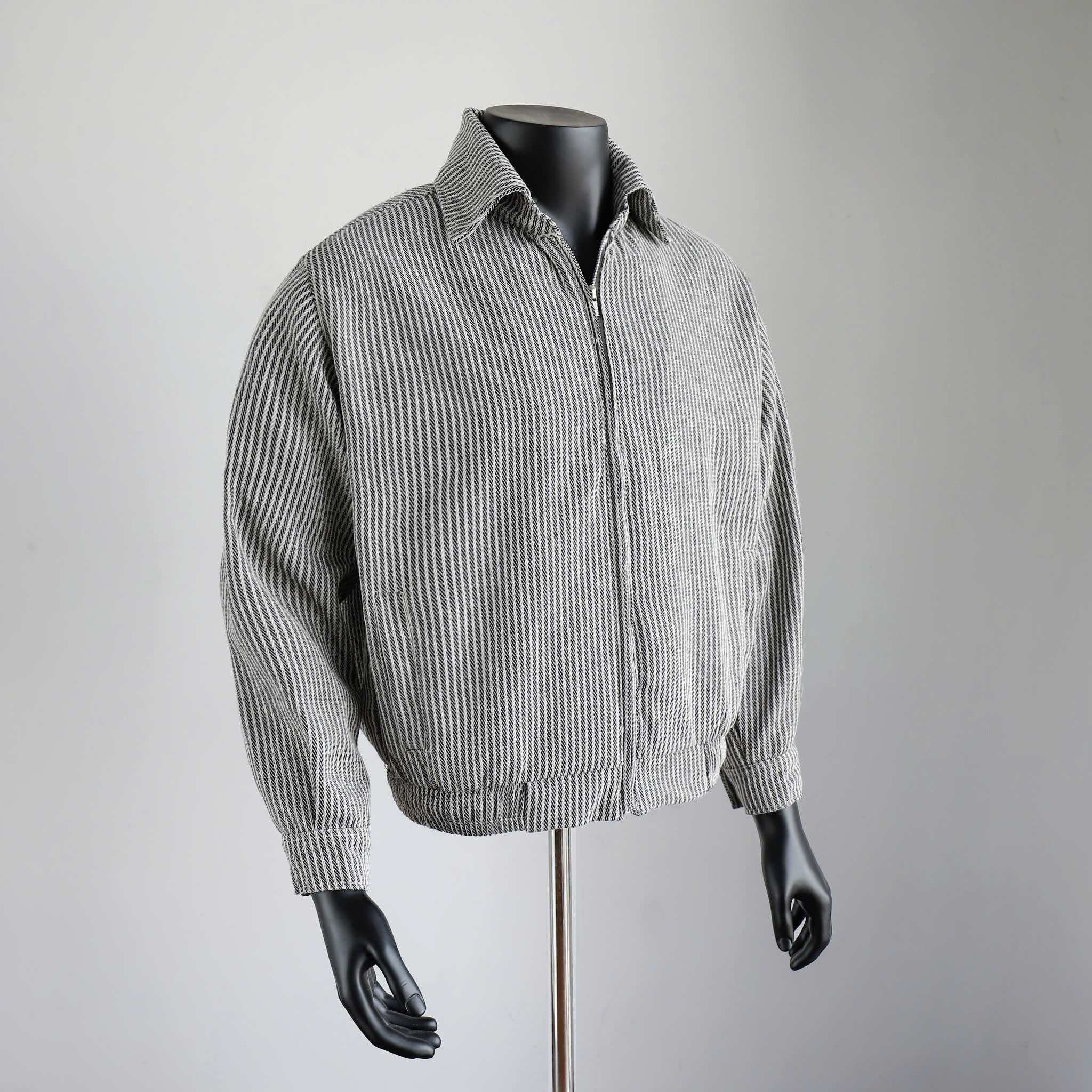 Áo khoác sọc jean denim boxy, Zestline Jacket AMANLAB
