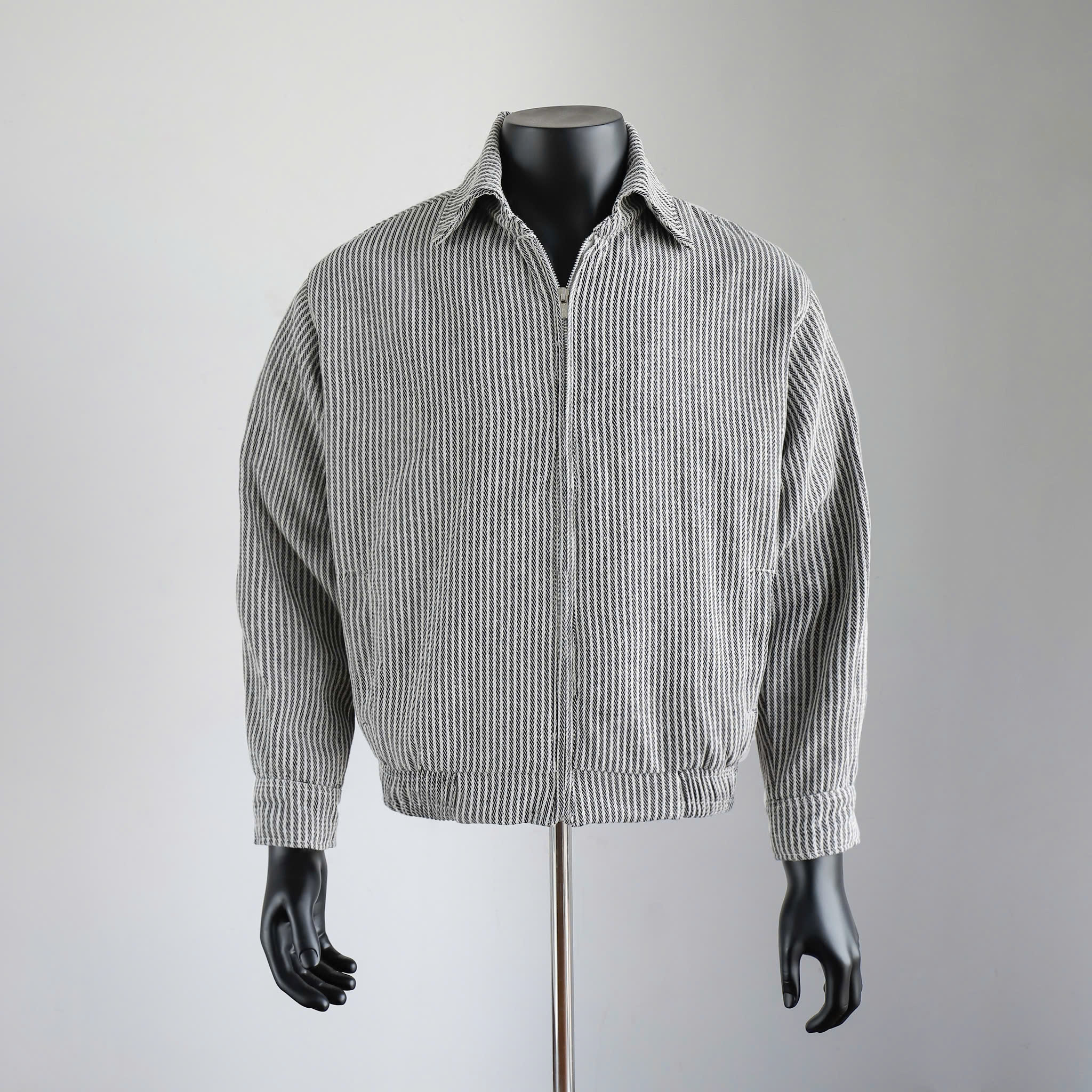 Áo khoác sọc jean denim boxy, Zestline Jacket AMANLAB