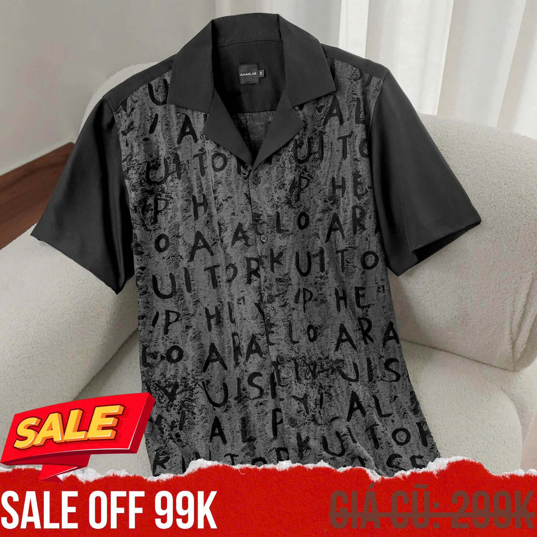 Sơ Mi Chữ Wash Cổ Vest