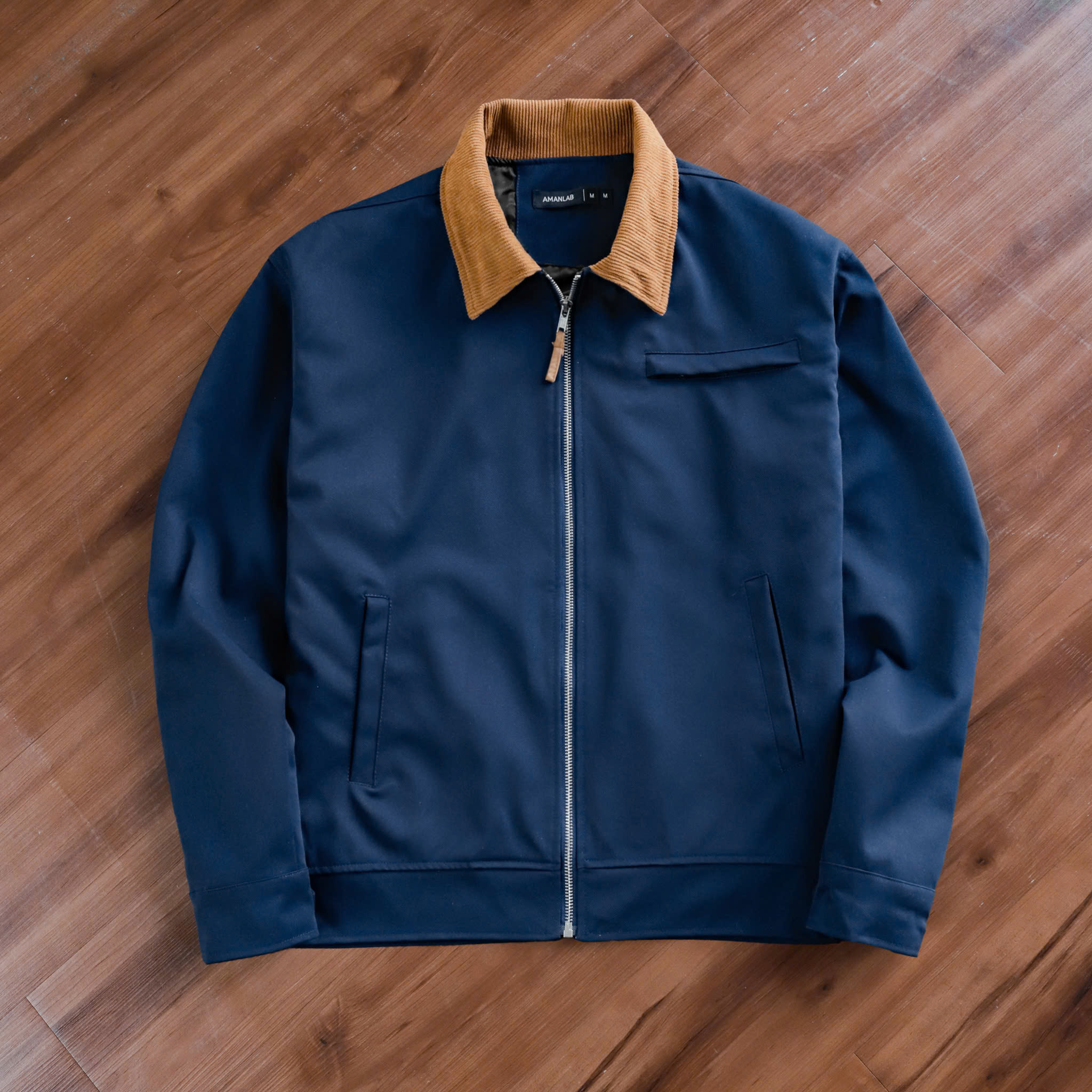Jacket Kaki Cổ Nhung Amanlab