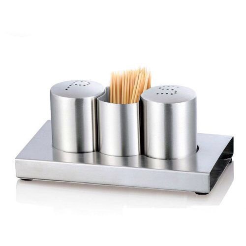 Bộ 3 Hũ Tiêu Tăm Muối Inox #304 Cao Cấp