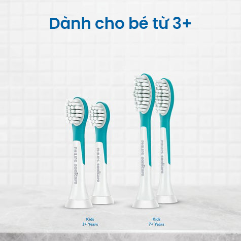 Dau ban chai dien tre em Philips Sonicare Kids 3+ 7+