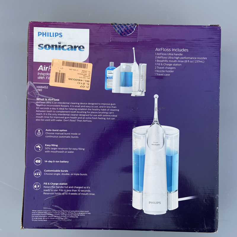 Bộ sản phẩm máy tăm nước Philips Sonicare AirFloss with Fill and Charge Station