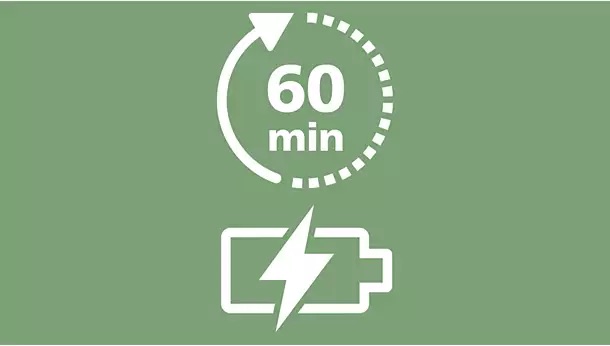 Pin bền bỉ hoạt động tới 60 phút