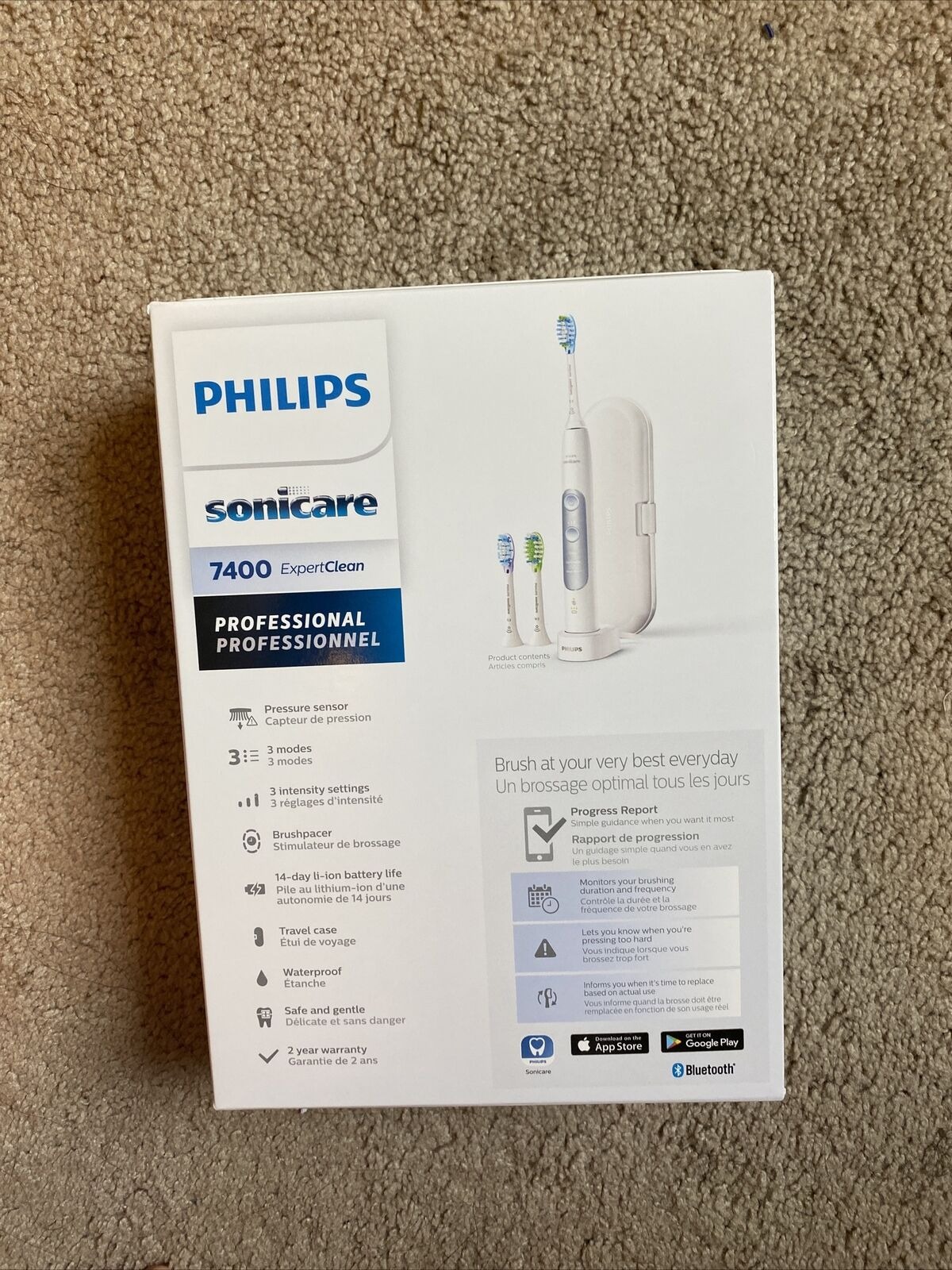 Ban chai dien Philips Sonicare ExpertClean 7400 mat sau