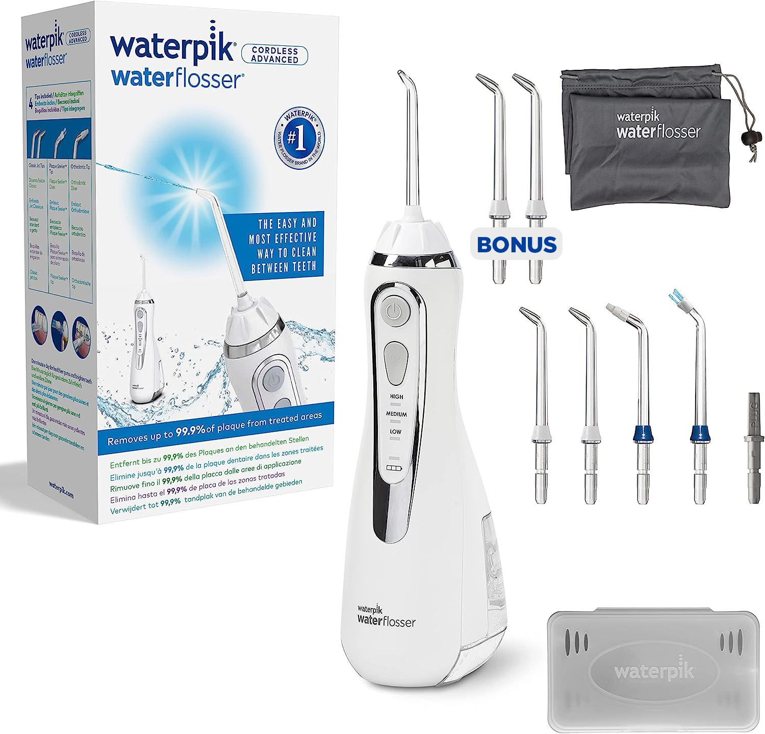 Tăm nước Waterpik WP-560 (Trắng) | Bảo hành 1 năm