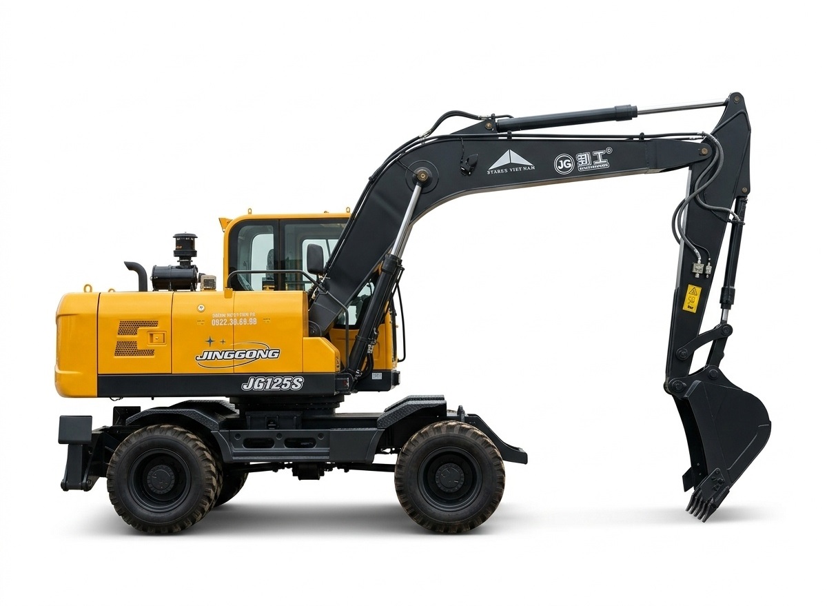 Máy xúc đào bánh lốp JINGGONG JG125S