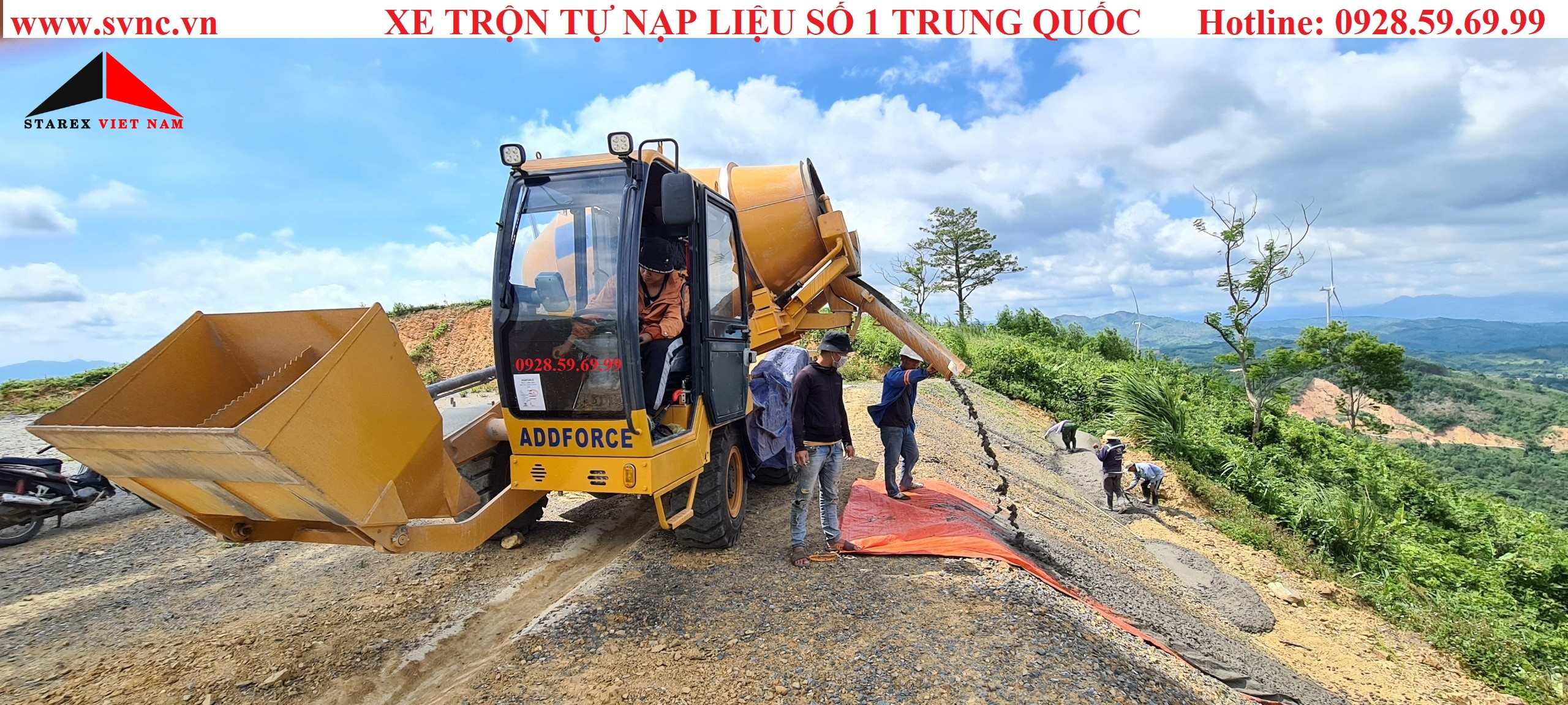 Xe Trộn Bê Tông Tự Nạp Liệu 5.3m3 ADDFORCE LT3500