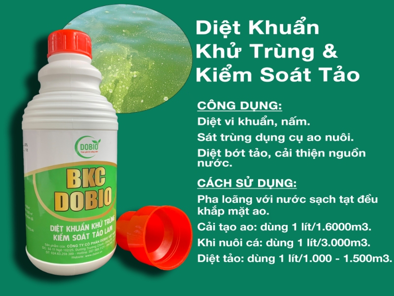 Sử dụng BKC DOBIO theo đúng quy trình có ghi trên bao bì sản phẩm