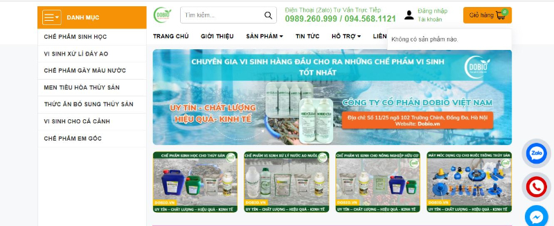 Chế phẩm sinh học DOBIO đảm bảo chất lượng 