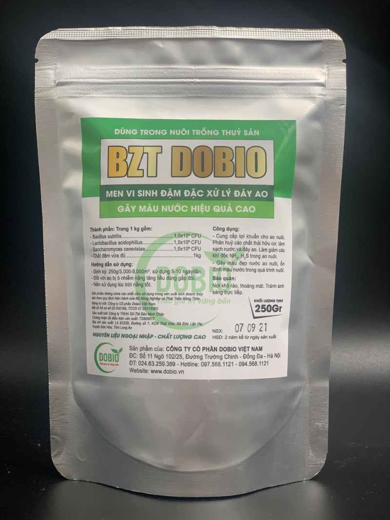 Bổ sung men vi sinh BZT DOBIO cho ao nuôi tôm