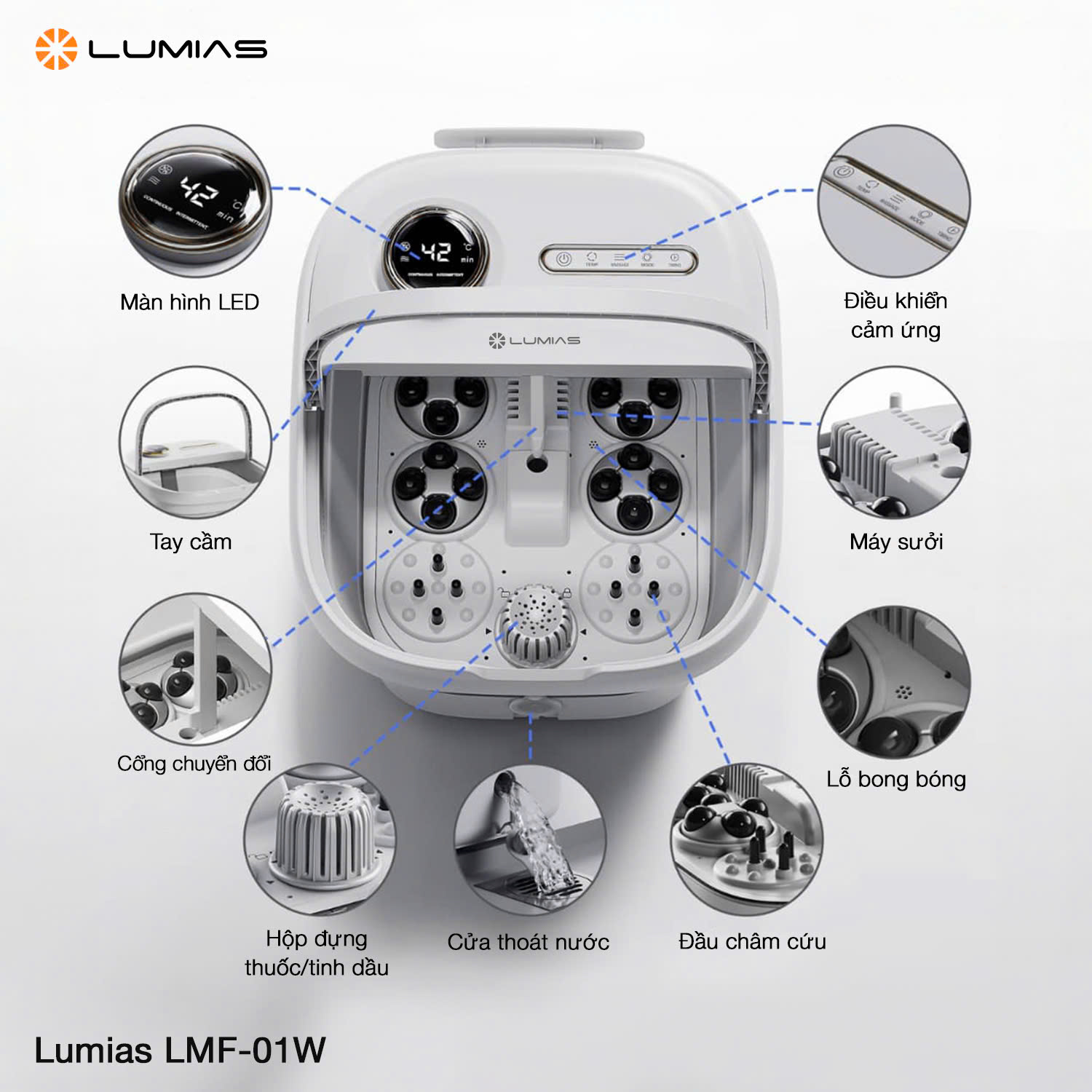 [HÀNG CHÍNH HÃNG] Máy massage chân Lumias LMF-01W