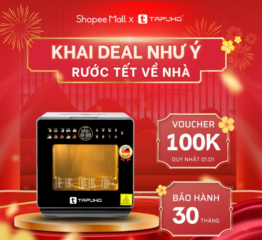 [GIẢM 40%] [Hàng chính hãng] Nồi Chiên Hơi Nước TAPUHO TSF16 COLOR PLUS = TSF16 COLOR (Mã cũ TSF16)