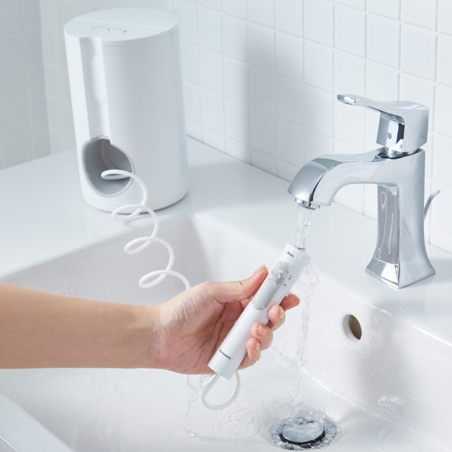 [HÀNG CHÍNH HÃNG] Máy tăm nước Panasonic EW1613W451- Công nghệ siêu âm – 10 mức điều chỉnh