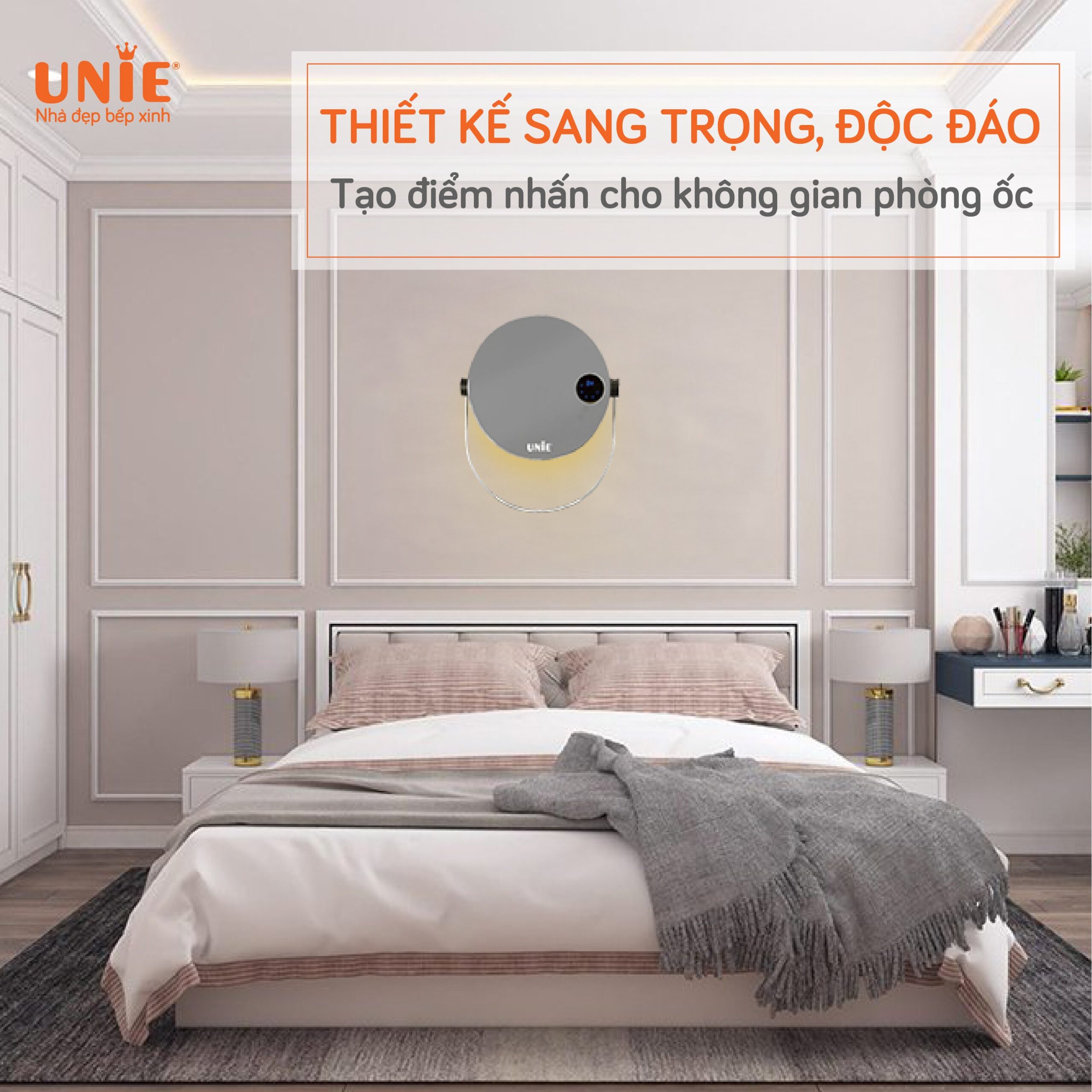 [HÀNG CHÍNH HÃNG] Máy sưởi gốm UNIE UE-125