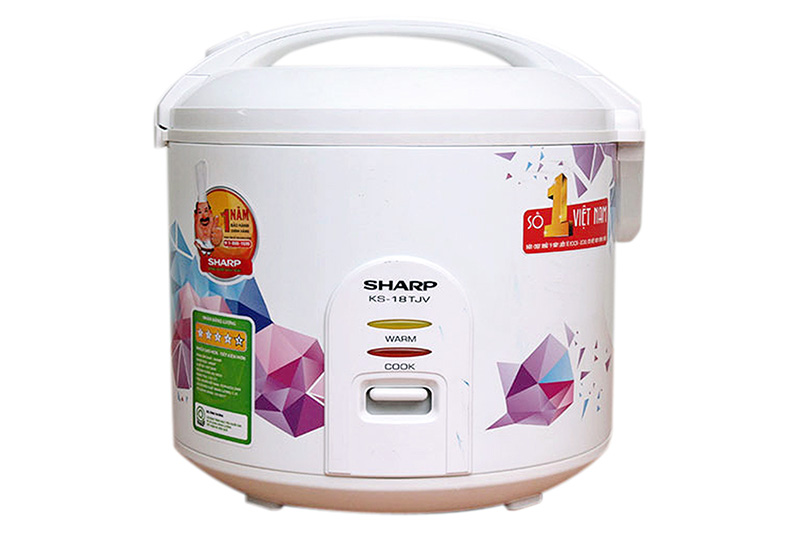 [HÀNG CHÍNH HÃNG] Nồi cơm điện nắp gài Sharp KS-18TJV "GR"