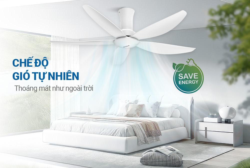 [HÀNG CHÍNH HÃNG] QUẠT TRẦN 5 CÁNH SUNHOUSE APEX APF7669W