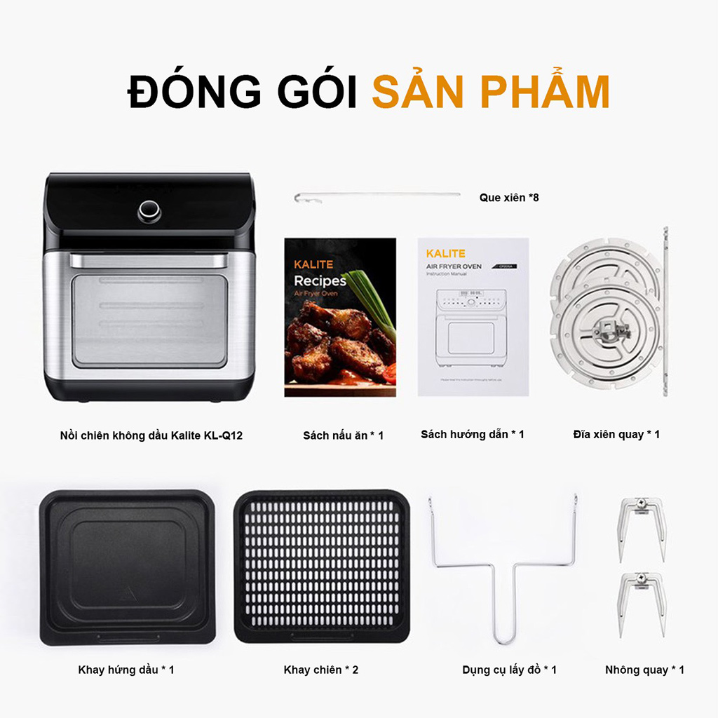 [CHÍNH HÃNG] Phụ kiện Nồi chiên không dầu Kalite Q12 (KL-Q12)