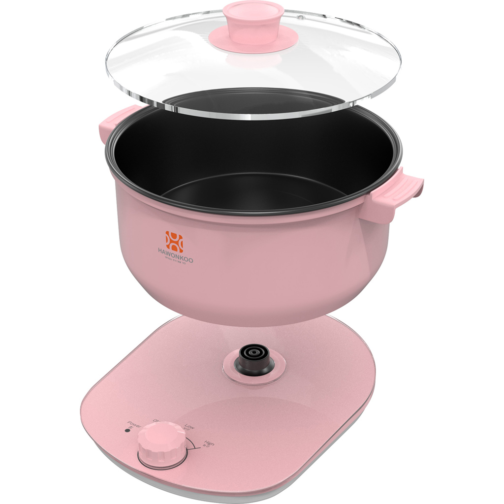 [HÀNG CHÍNH HÃNG] Nồi lẩu điện Hawonkoo HEH-100-PK Hồng / HEH-100-GE Xanh