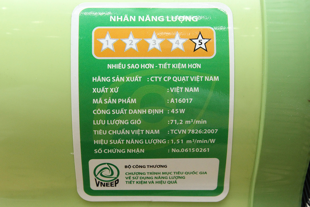 Quạt lửng Asia A16017 Xanh lá
