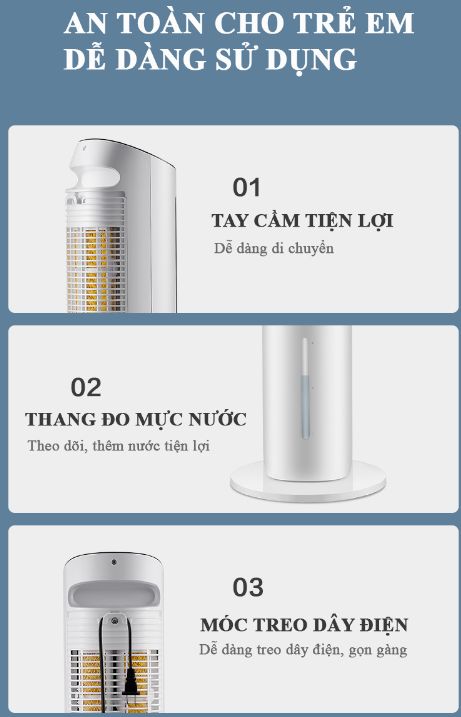 [HÀNG CHÍNH HÃNG] Quạt Tháp Hơi Nước Tiross TS9177