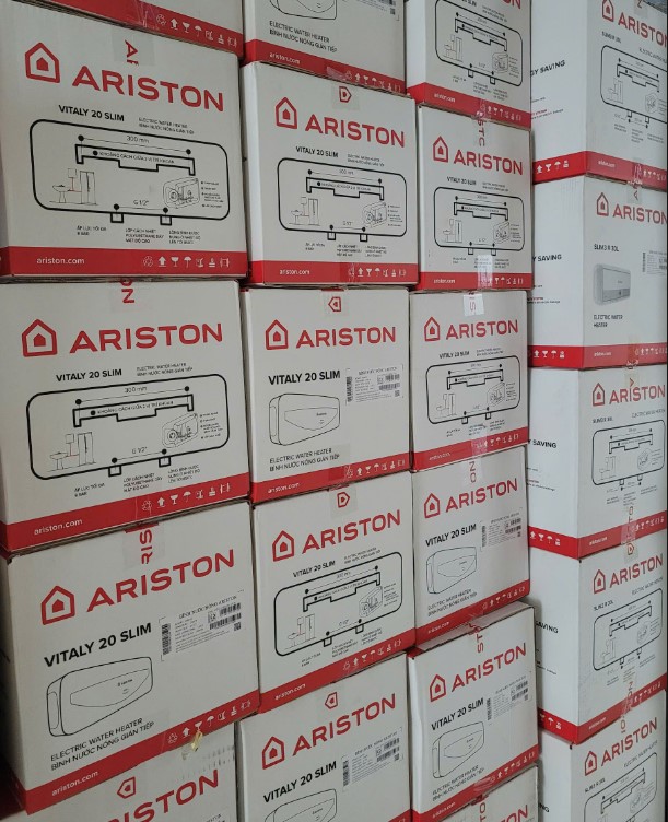 [Hàng chính hãng] Bình nóng lạnh Ariston Slim3 SL3 20 R VN 20 lít bình ngang