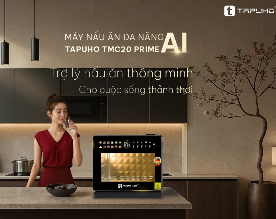 [GIẢM 40%] [HÀNG CHÍNH HÃNG] (TSF16/TMC20) Nồi chiên không dầu nồi đa năng TAPUHO TMC20 PrimeAI