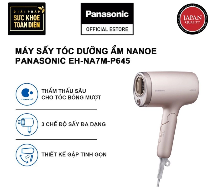 Máy sấy tóc Nanoe 1600W Panasonic EH-NA7M-H645 / EH-NA7M-P645 - Thailand