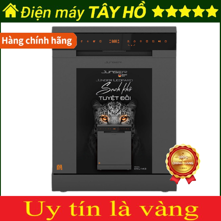 [GIẢM 30%] [HÀNG CHÍNH HÃNG] DWJ143 Máy rửa bát cao cấp JUNGER DWJ-143 (miễn phí lắp đặt)