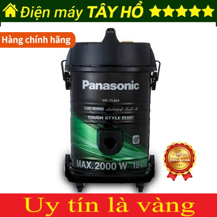 [HÀNG CHÍNH HÃNG] Máy Hút Bụi Công Nghiệp Panasonic MC-YL669GN49