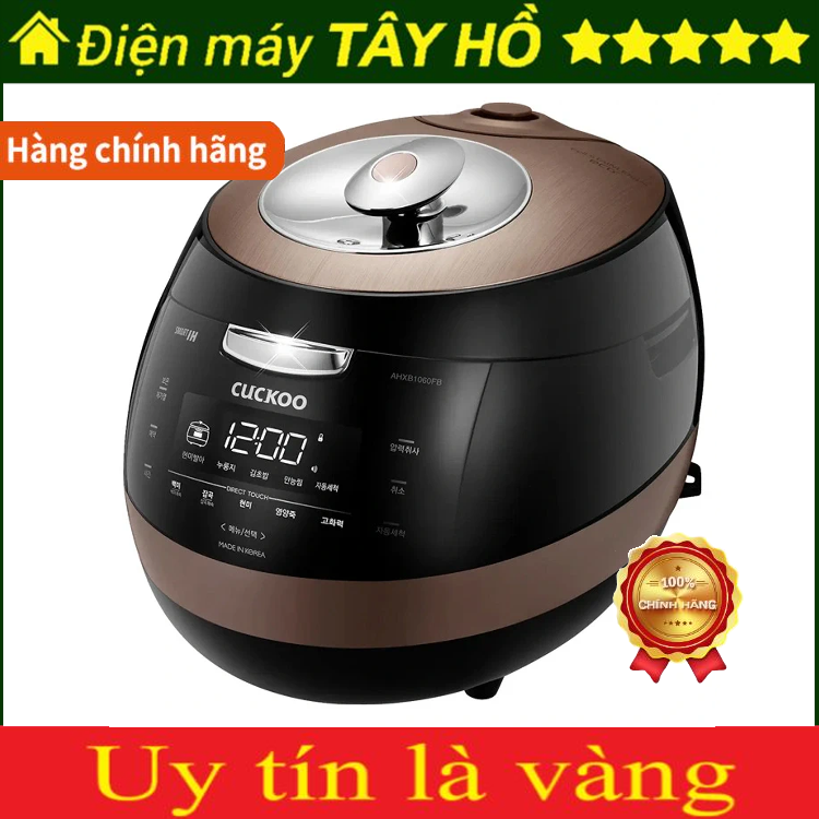 [HÀNG CHÍNH HÃNG] Nồi Cơm Điện Cao Tần Cuckoo CRP-AHXB1008F 1.8L Đen Nâu Cao Cấp