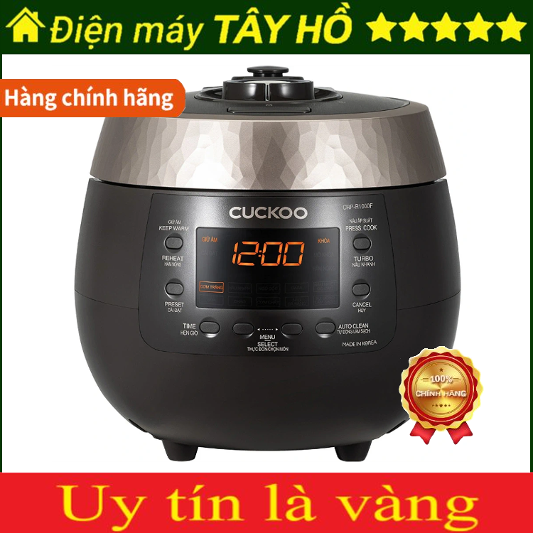 Nồi cơm điện tử áp suất Cuckoo 1.8 lít CRP-R1000F/BKGBCRVNCV