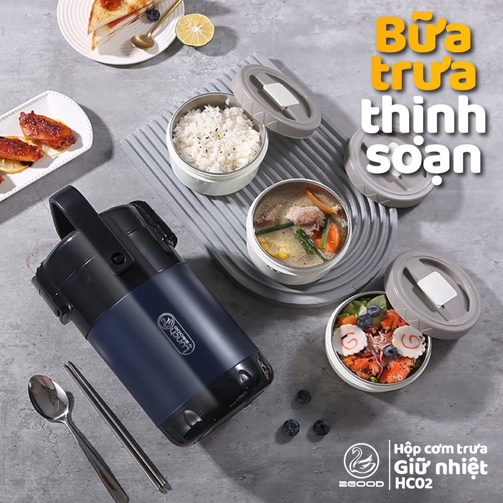 Hộp Cơm Giữ Nhiệt 2GOOD HC02 (2.0L) HÀNG CHÍNH HÃNG