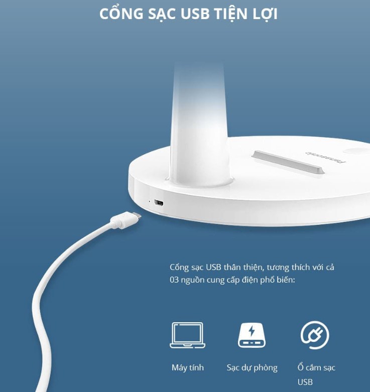 [ HÀNG CHÍNH HÃNG] Đèn Bàn Sạc Panasonic HHGLT0345L19 = HHGLT34519L19 xuất xứ thương hiệu Nhật Bản
