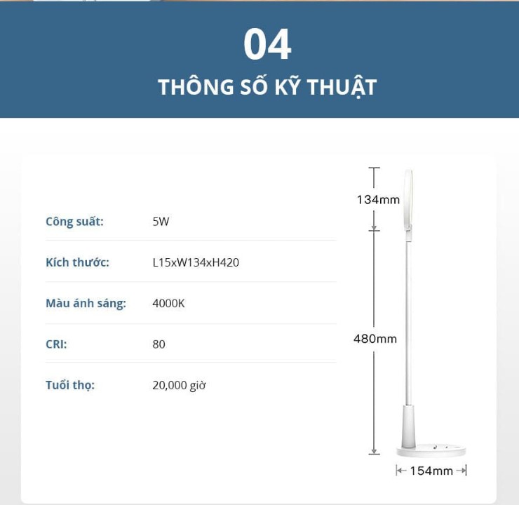 [ HÀNG CHÍNH HÃNG] Đèn Bàn Sạc Panasonic HHGLT0345L19 = HHGLT34519L19 xuất xứ thương hiệu Nhật Bản