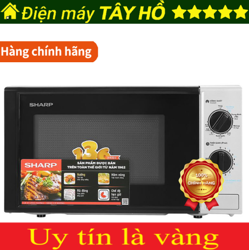 [HÀNG CHÍNH HÃNG] Lò vi sóng mini 20L Sharp R-G228VN-BK