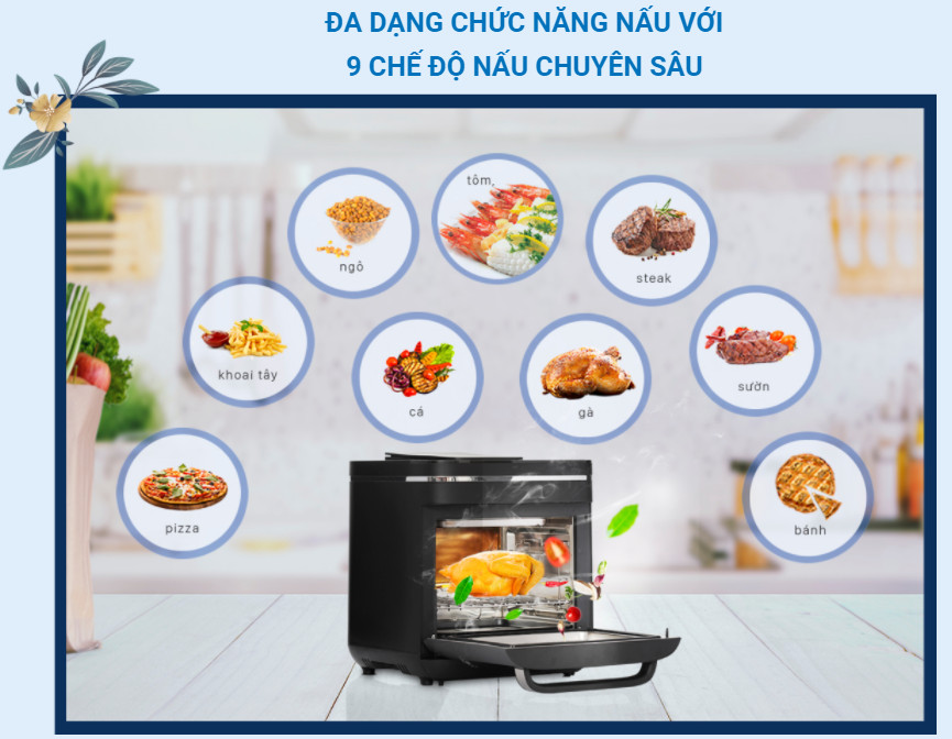[QUÀ TẶNG TRỊ GIÁ 200K] Nồi Chiên Không Dầu Kết Hợp Hấp Kalite Steam X - Công Suất 1700W, Dung Tích 15L - Hàng Chính Hãng